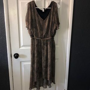 Lane Bryant high low cod shoulder dress 16